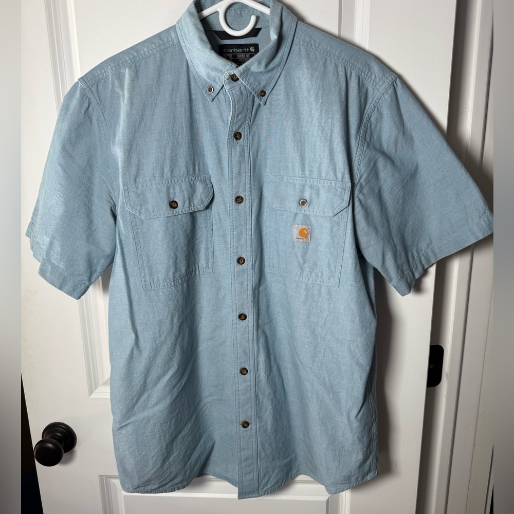 Carhartt Loose Fit Work Button-Up—rugged, durable, and built for hard work.